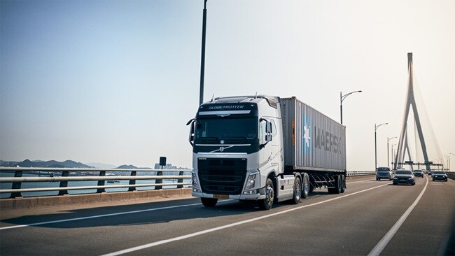 Maersk container on the bridge