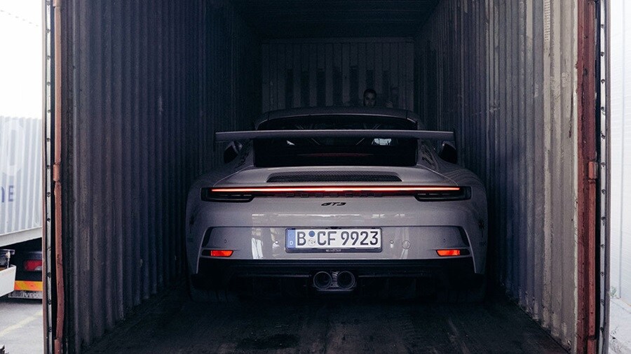 Car in container