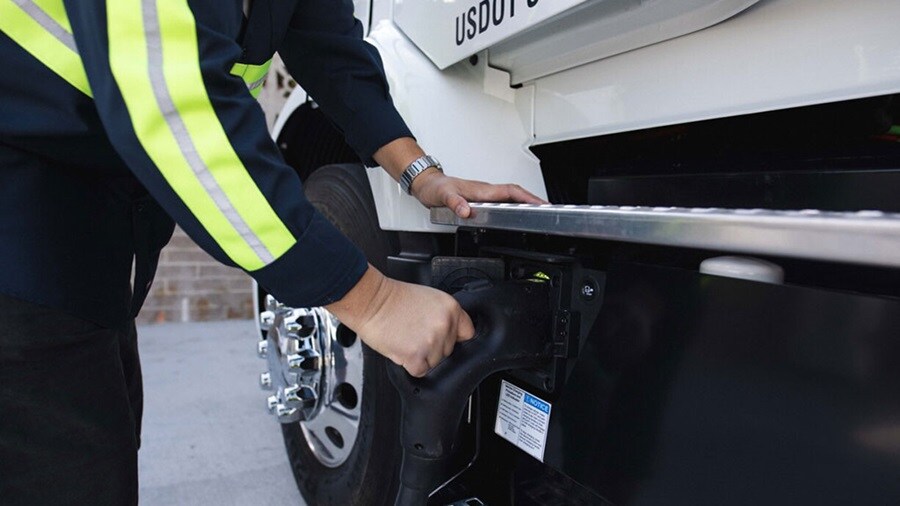 Charging EV truck
