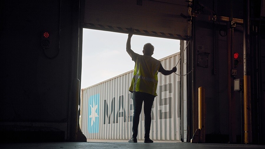 person in warehouse
