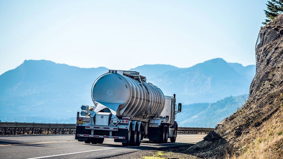 Lorry full of fuel