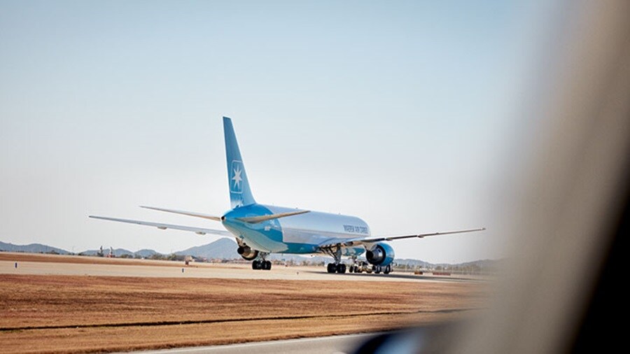 Plane on runway
