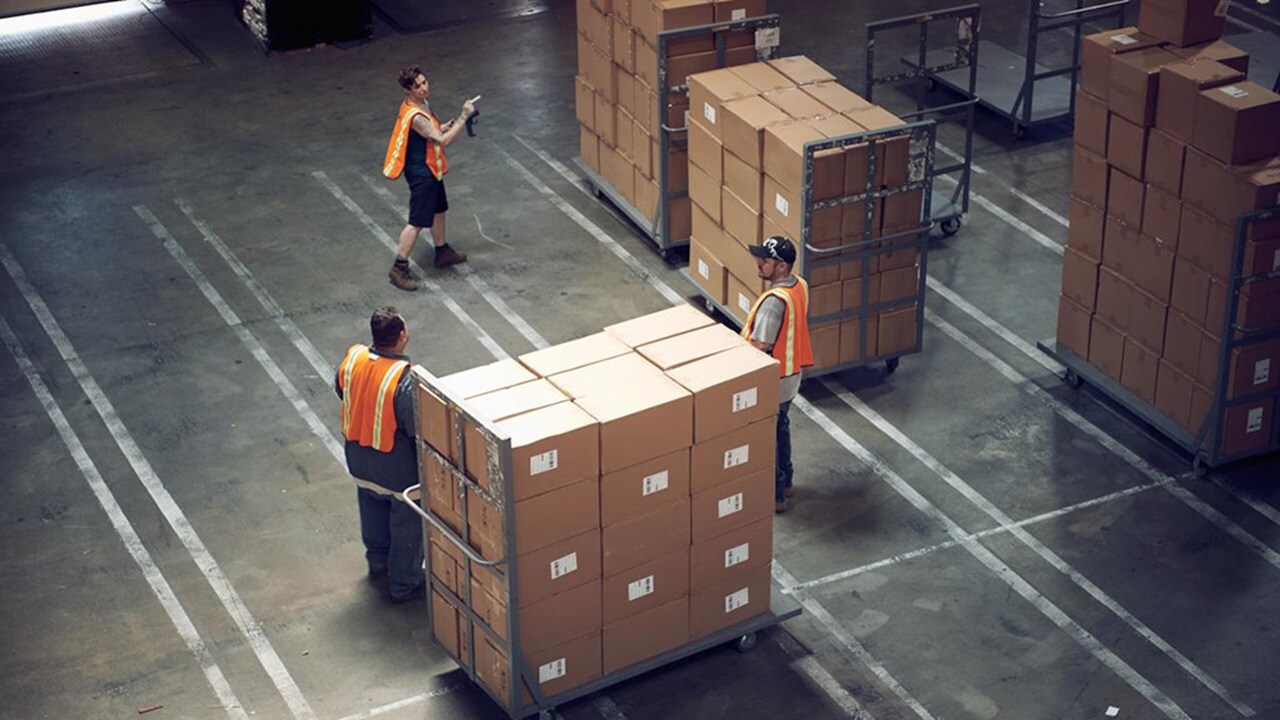 Inside warehouse